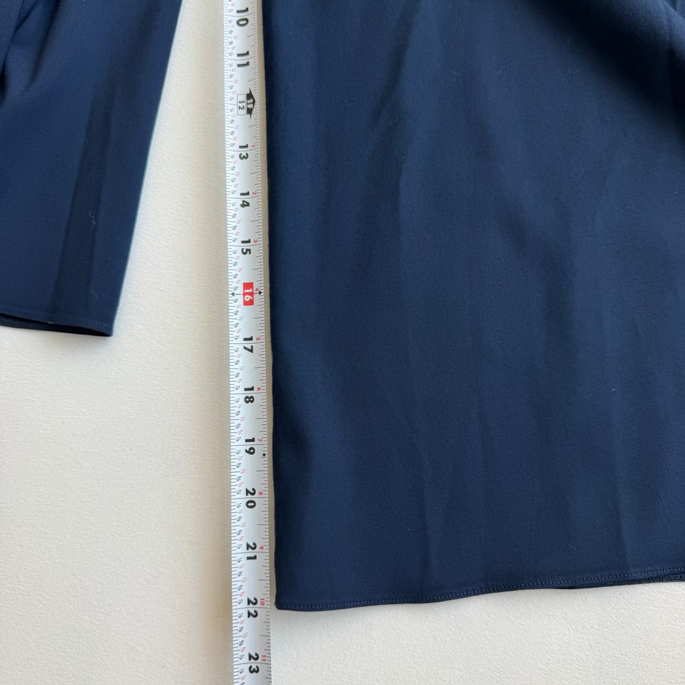 Karen Millen Navy Blue Wide Leg Pleated High Waist Trousers Palazzo Pants size 8 - Picture 9 of 12